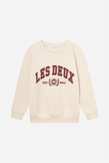 Les Deux University Sweatshirt - Light Ivory/Burnt Red